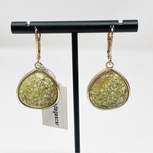 JTV Stone Gold Dangle earrings